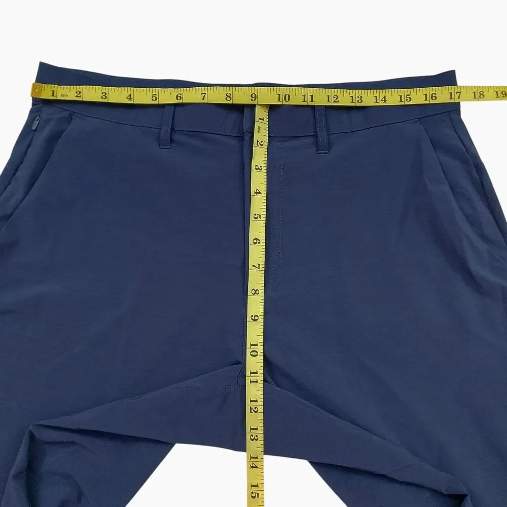 Fabletics Pants Mens Large Navy The Only Pant Tapered Snap Stretch Athletic
